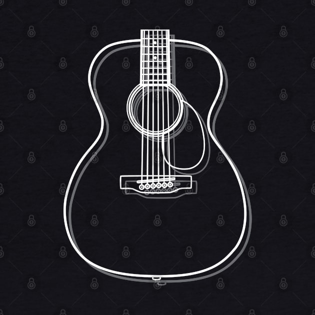 Concert Style Acoustic Guitar Body Outline Dark Theme by nightsworthy